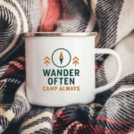 Wander Often Camp Always Enamel Camping Mug - Image 4