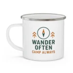 Wander Often Camp Always Enamel Camping Mug - Image 3
