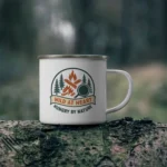Wild at Heart, Hungry by Nature Enamel Camping Mug - Image 4