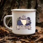 Wild Berry Coffee Mug – Brew Pairs Well with Berries Enamel Cup - Image 5