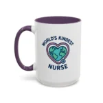World’s Kindest Nurse Mug – Heart Globe Design Appreciation Gift - Image 32