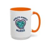World’s Kindest Nurse Mug – Heart Globe Design Appreciation Gift - Image 48