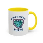 World’s Kindest Nurse Mug – Heart Globe Design Appreciation Gift - Image 47