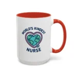 World’s Kindest Nurse Mug – Heart Globe Design Appreciation Gift - Image 43