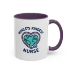 World’s Kindest Nurse Mug – Heart Globe Design Appreciation Gift - Image 15